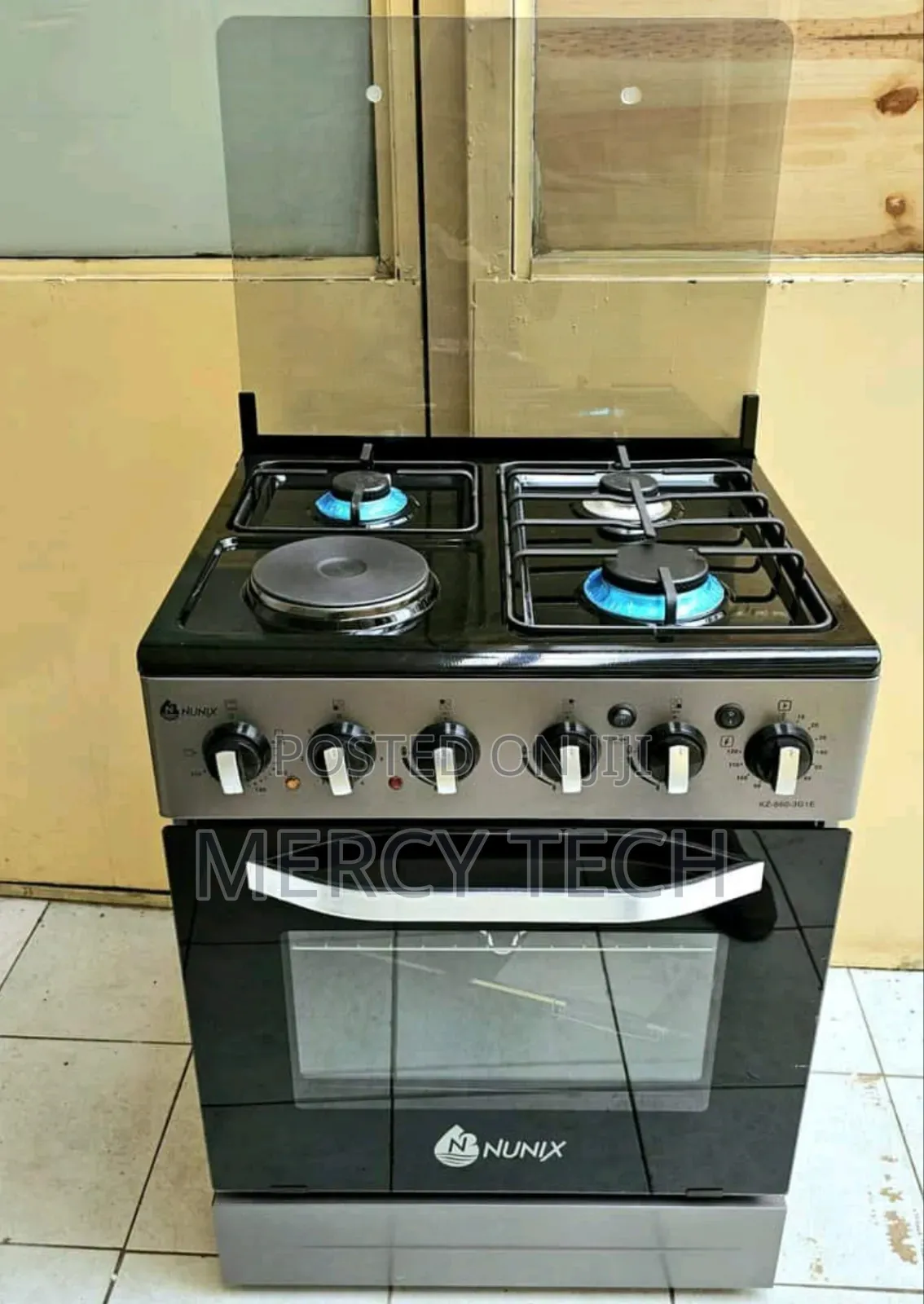 Nunix 60×60 3+1 Freestanding Cooker With Electric Oven