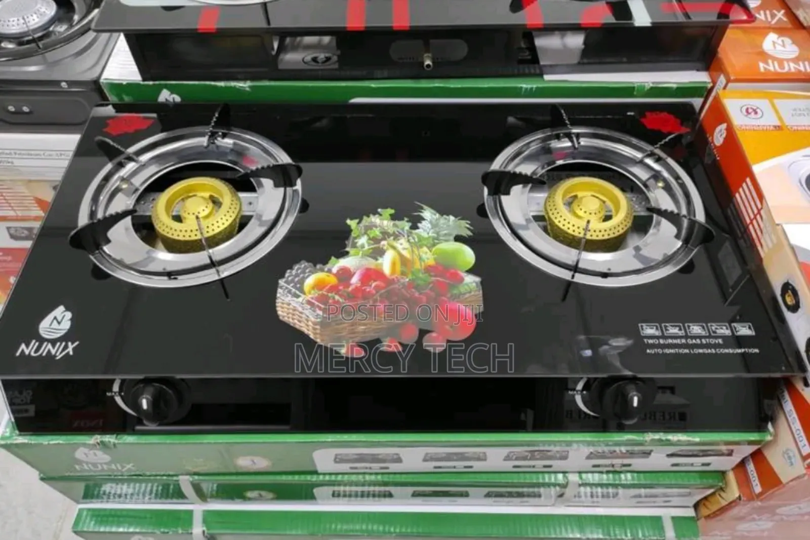 Nunix 2 Burner Glass Table Cooker