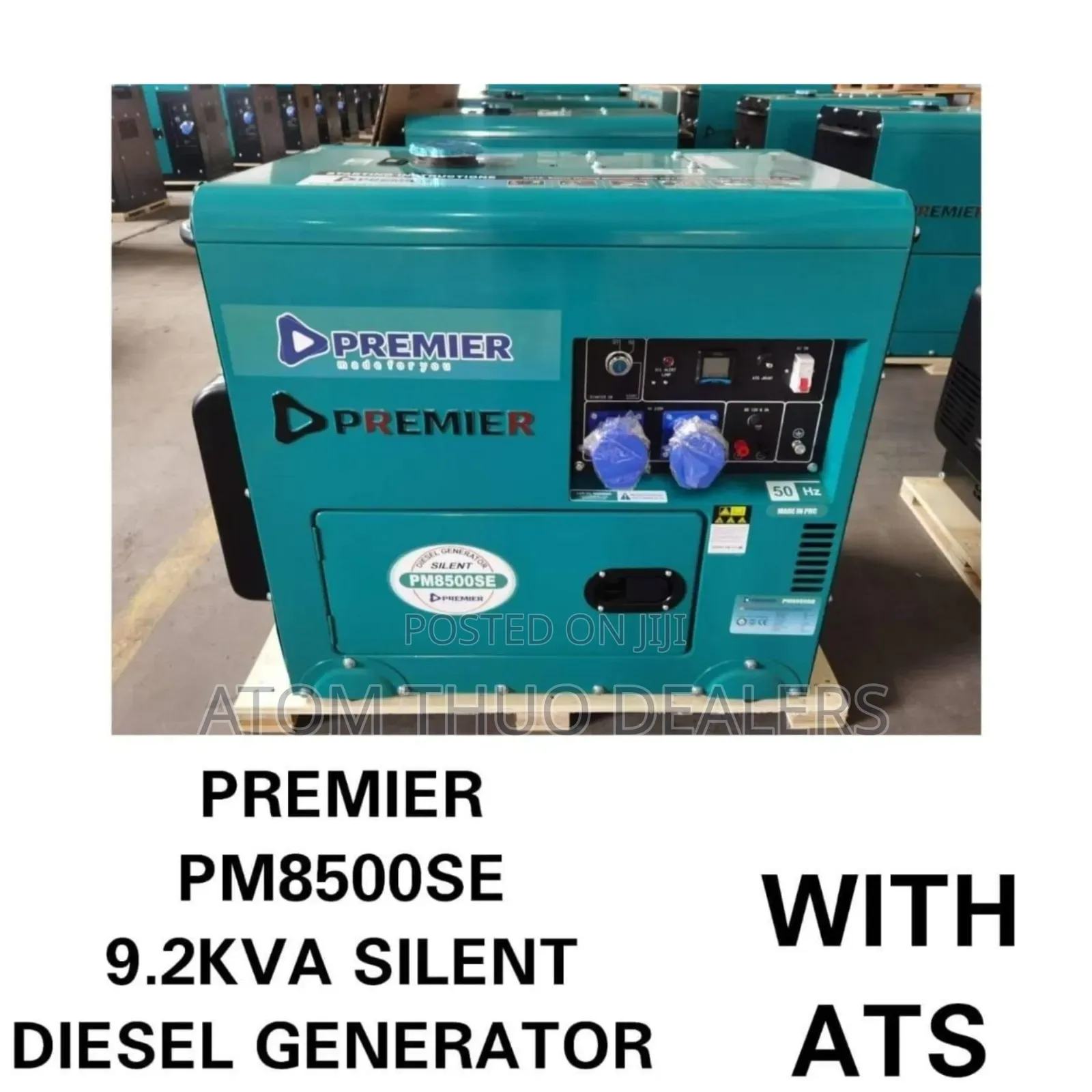 Premier Pm8500se 9.2kva Silent Diesel Generator With Ats