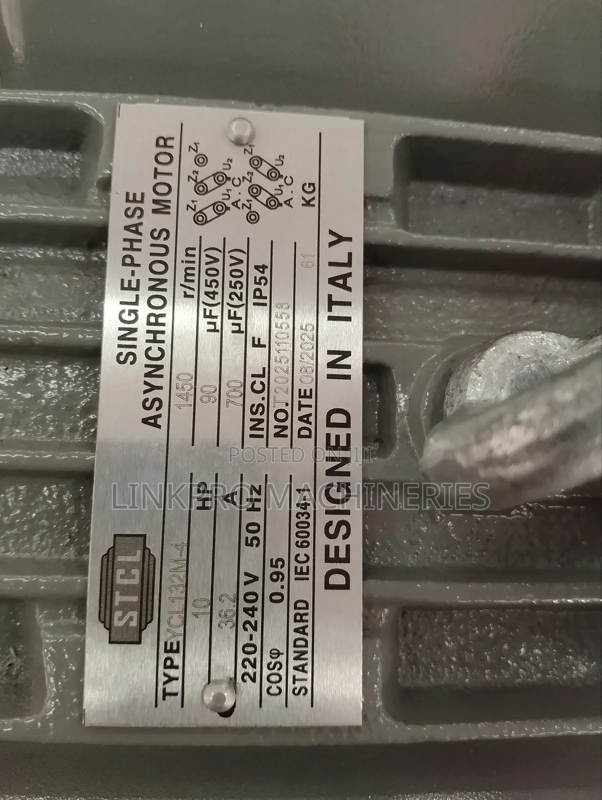 10hp Single Phase STCL Low Speed Motor