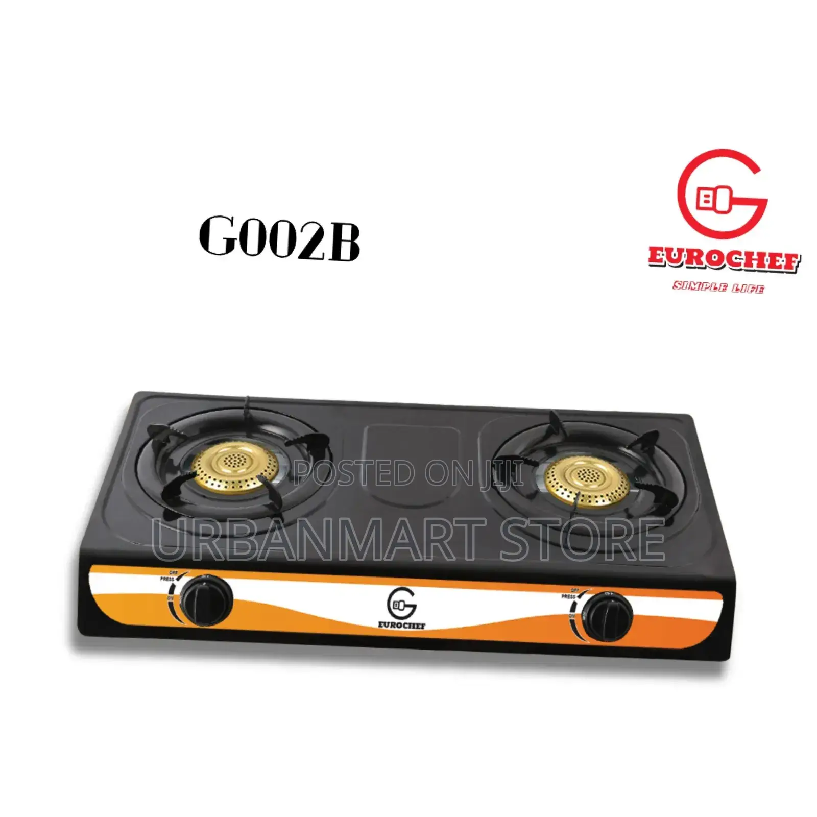 Eurochef 2 Burner Stainless Steel Table Top Gas Cooker