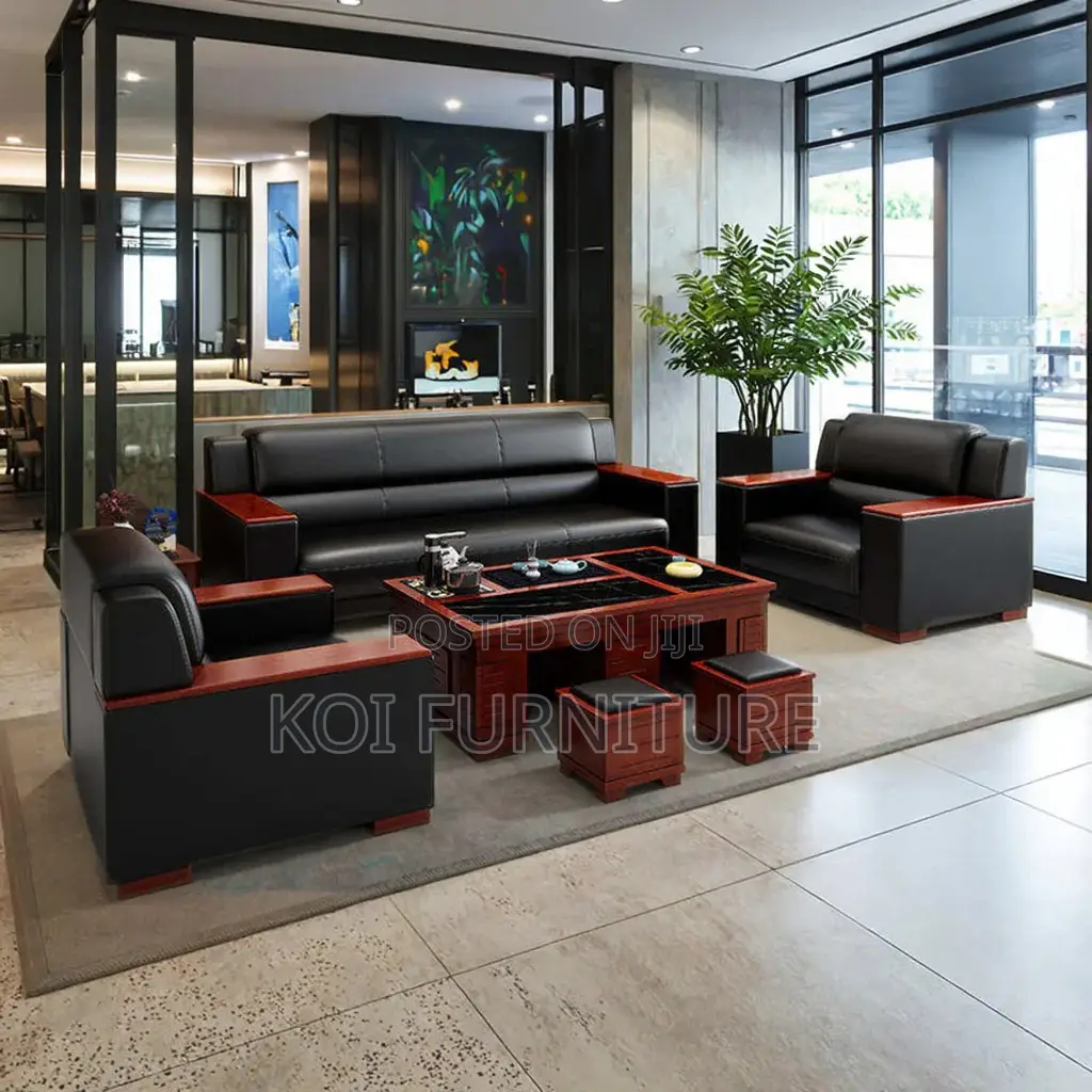 Office Sofa; Executive Five Seaters Office Leather Sofa Sets