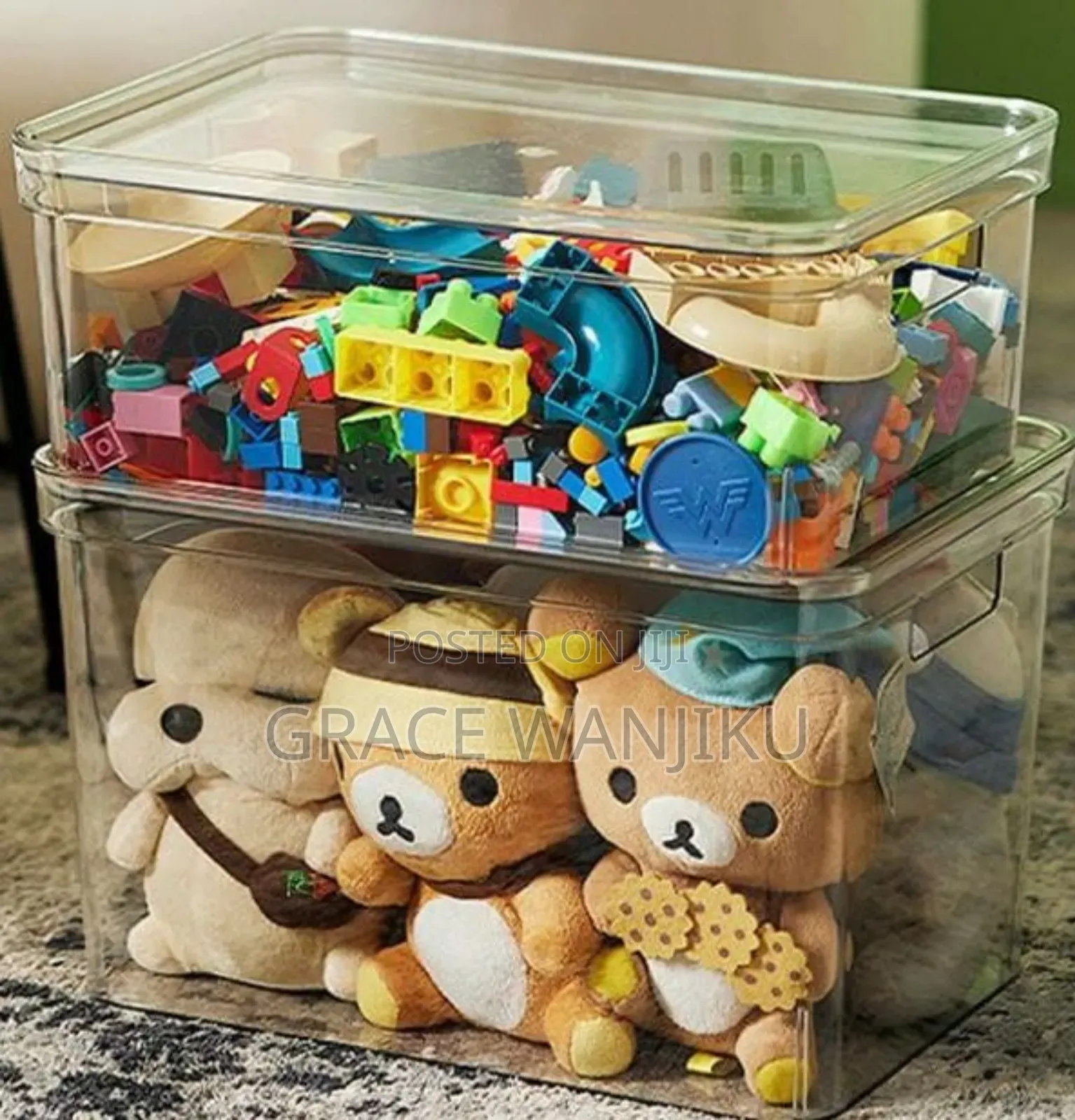2pcs Acrylic Storage Containers