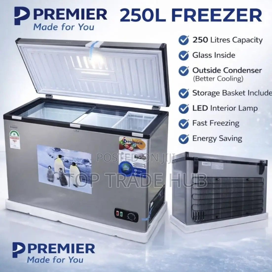 Premier Electric Chest Freezer 250l
