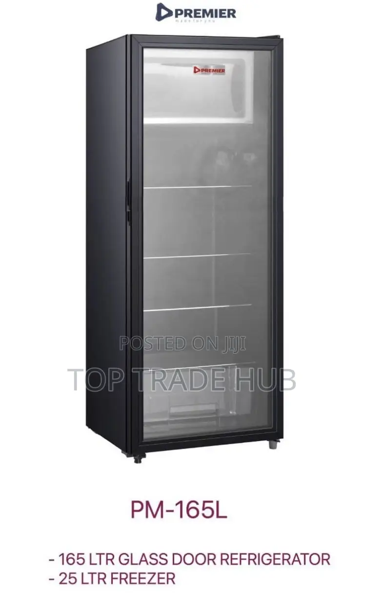 Premier Glass Door Refrigerator 165l With 25l Freezer Compartment