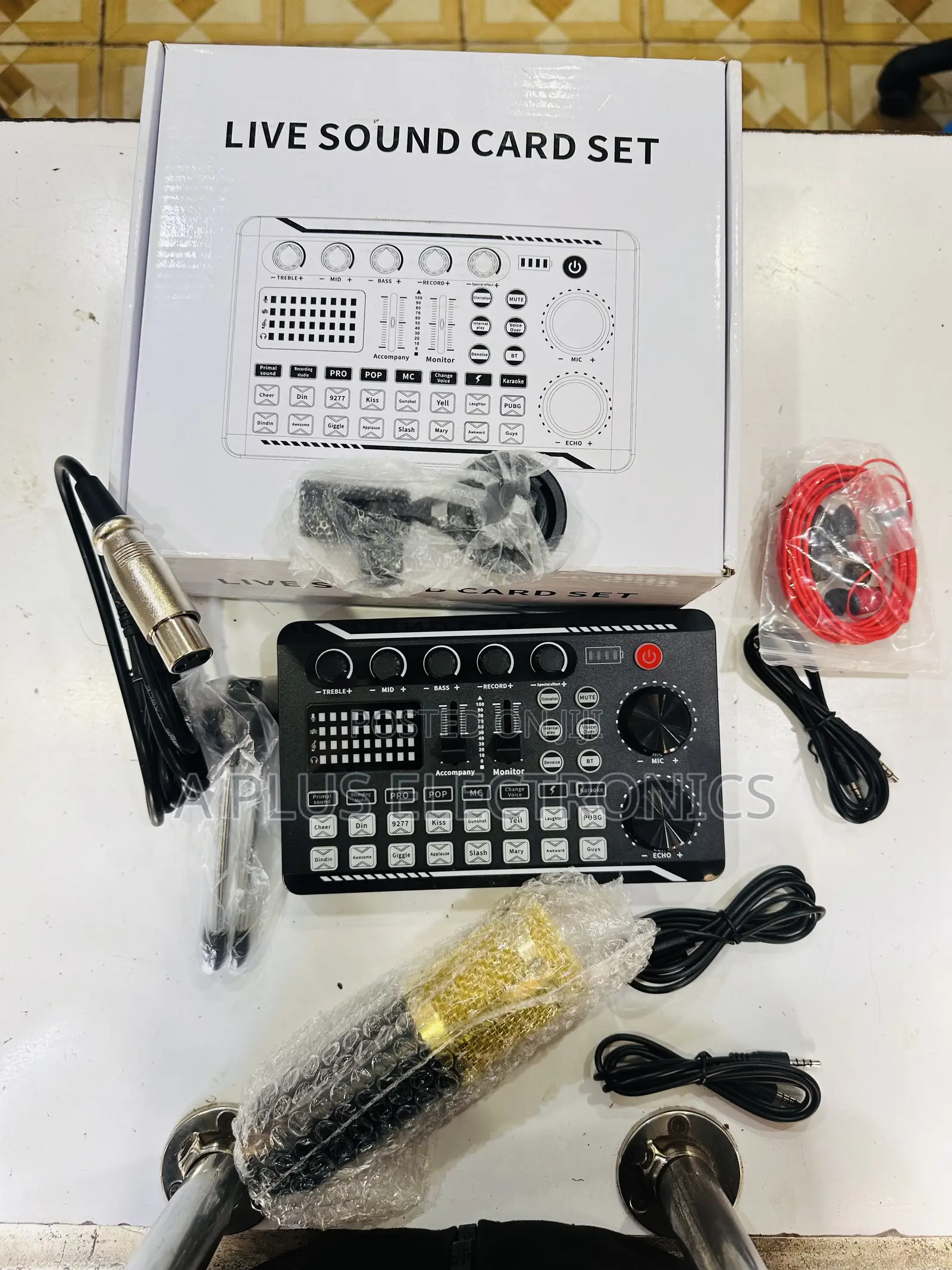 F998 Live Recording Sound Card Set – All-in-One Audio Interface Kit