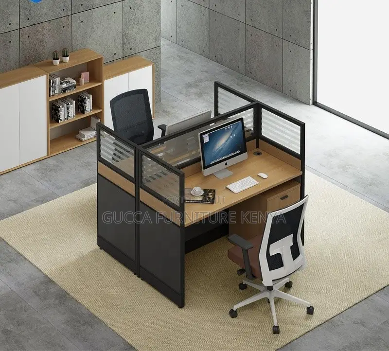 2-Way Modular Brown Imported Workstation