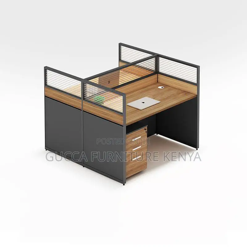 2-Way Modular Brown Imported Workstation