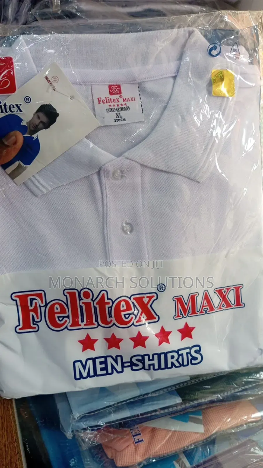 Beige/White Plain Polo Tshirt