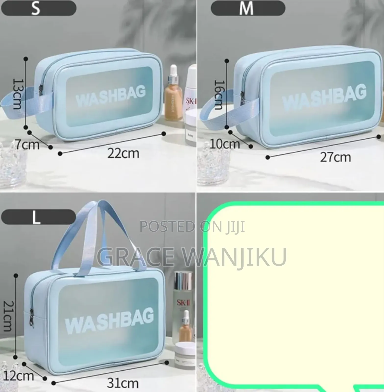 3pcs Waterproof Cosmetic/ Toiletry Portable /Wash Bag*