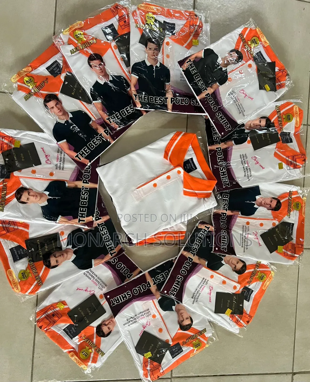 White Orange Polo Tshirts