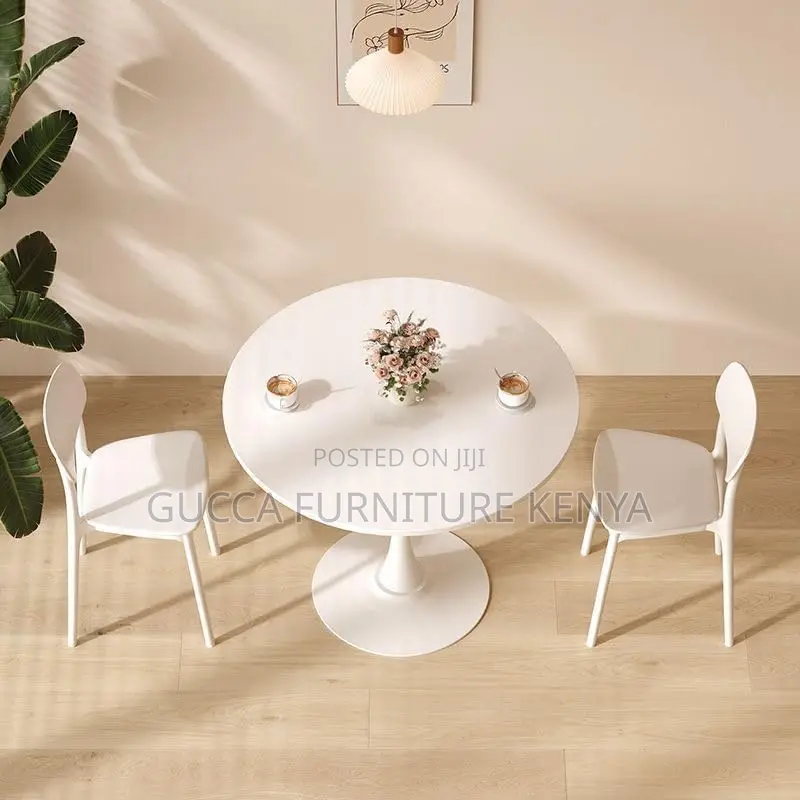 White Outdoor Dining Marble Table