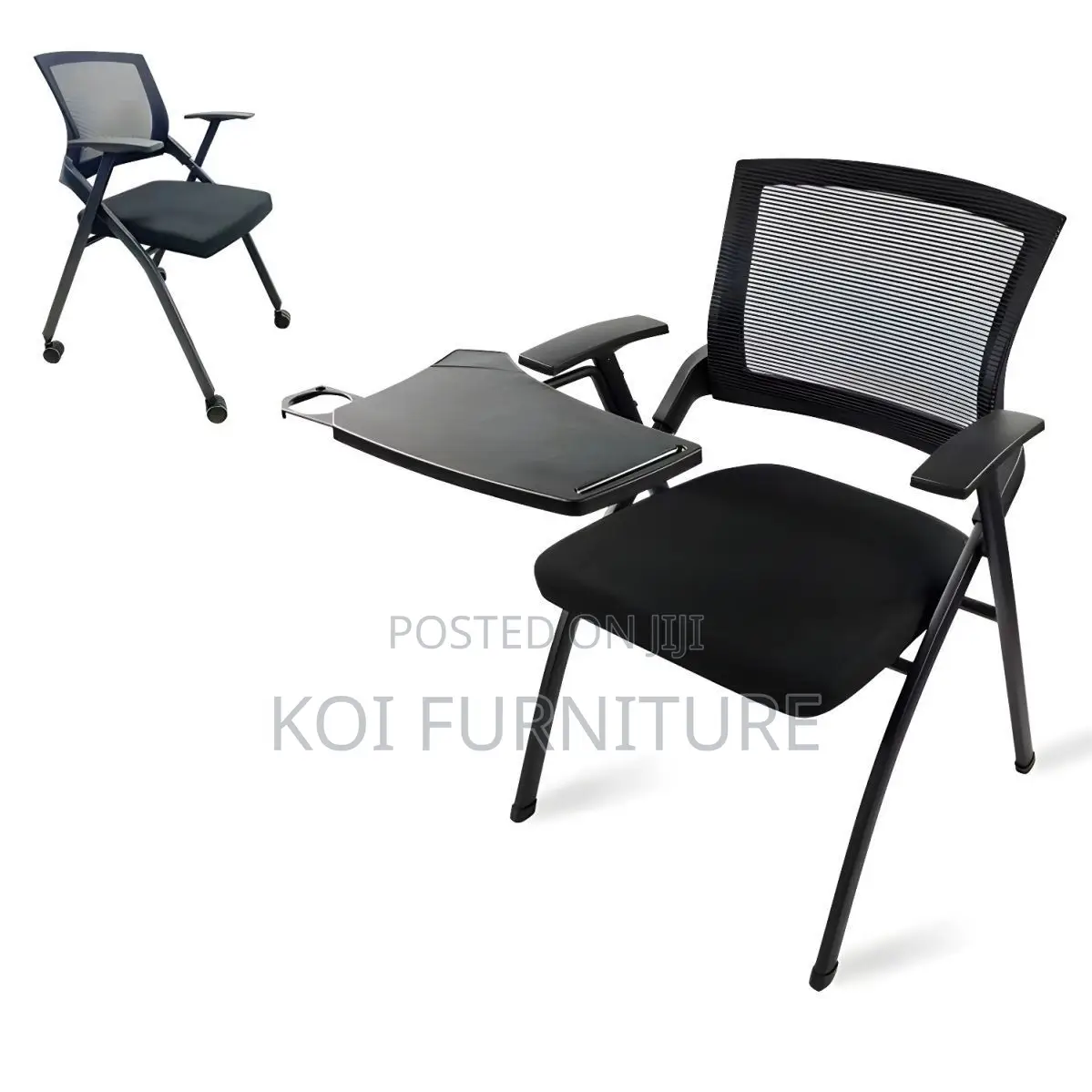 Office Chairs; Foldable School Chair With Writing Pad