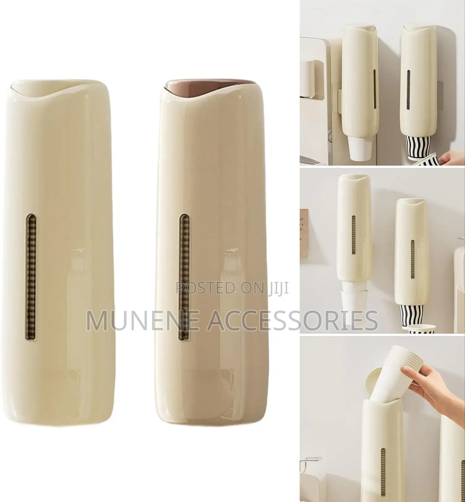 Space-Saving Wall-Mounted Cup Dispenser, Versatile Cup Organizer