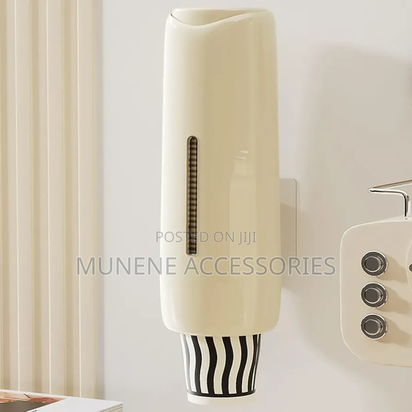 Space-Saving Wall-Mounted Cup Dispenser, Versatile Cup Organizer