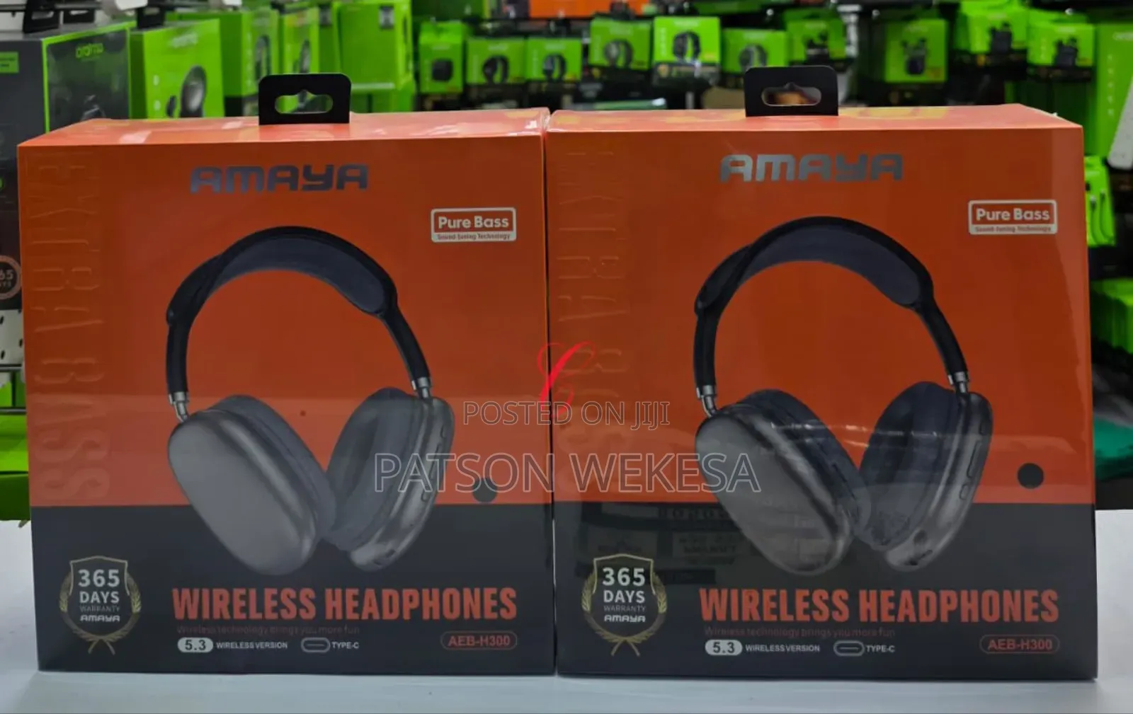 Amaya Aeb-H300 Pure Bass Wireless Headphones