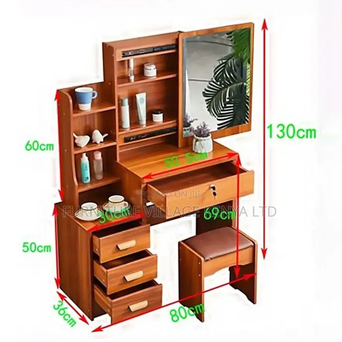 Dressers; Modern Dressing Table With Sliding Mirror