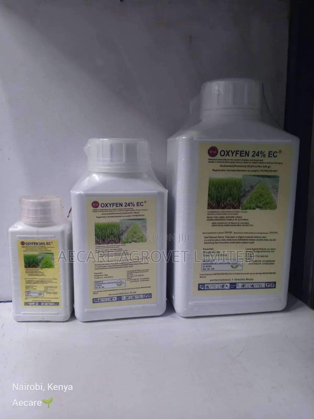 Oxyfen 24% Ec Onion Herbicide 100ml, 500 Ml, 1litre