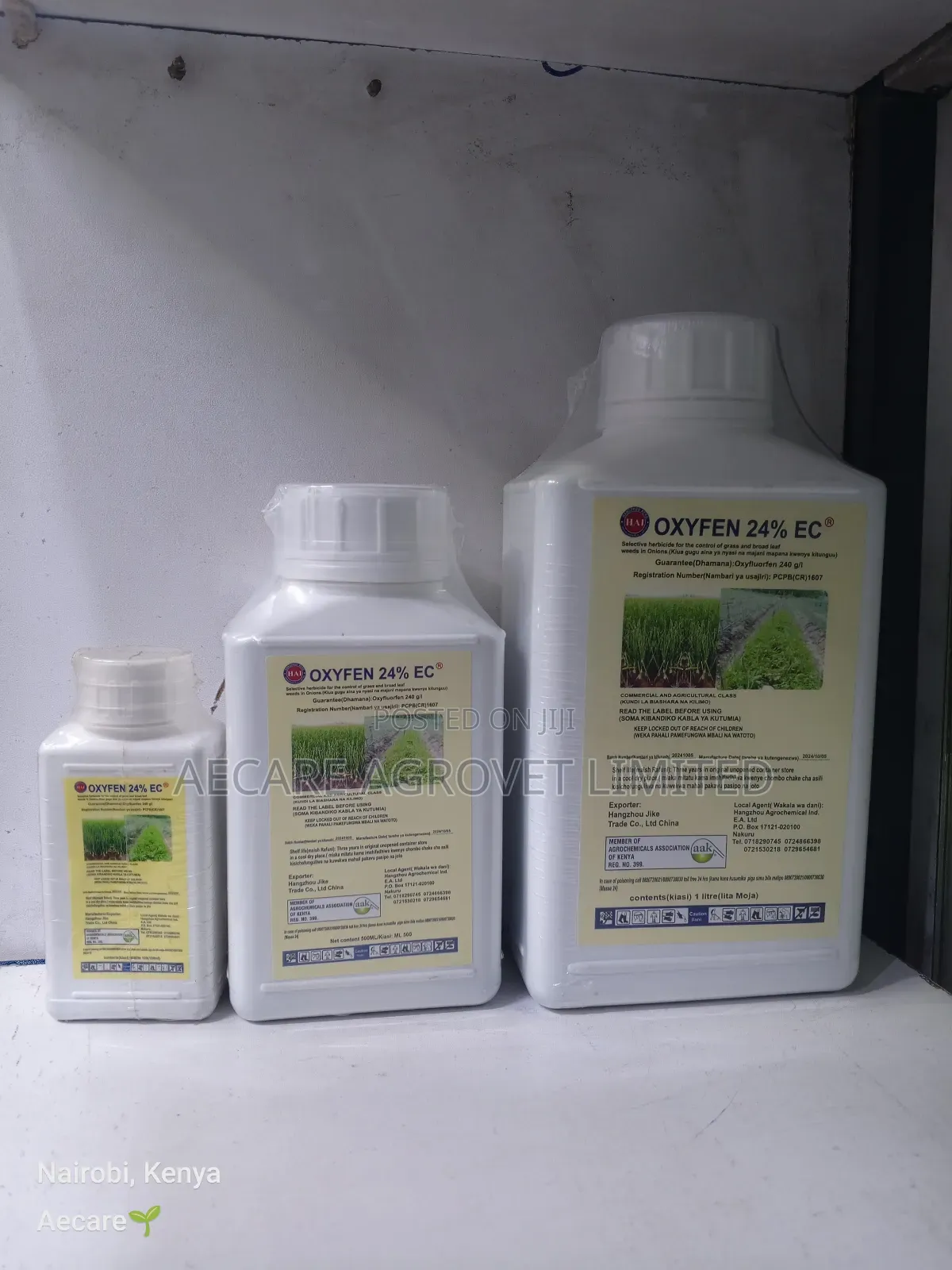 Oxyfen 24% Ec Onion Herbicide 100ml, 500 Ml, 1litre