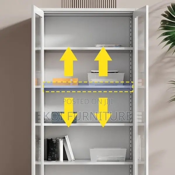 Offce Cabinet : 2-door Full Glass Office Storage Cabinets