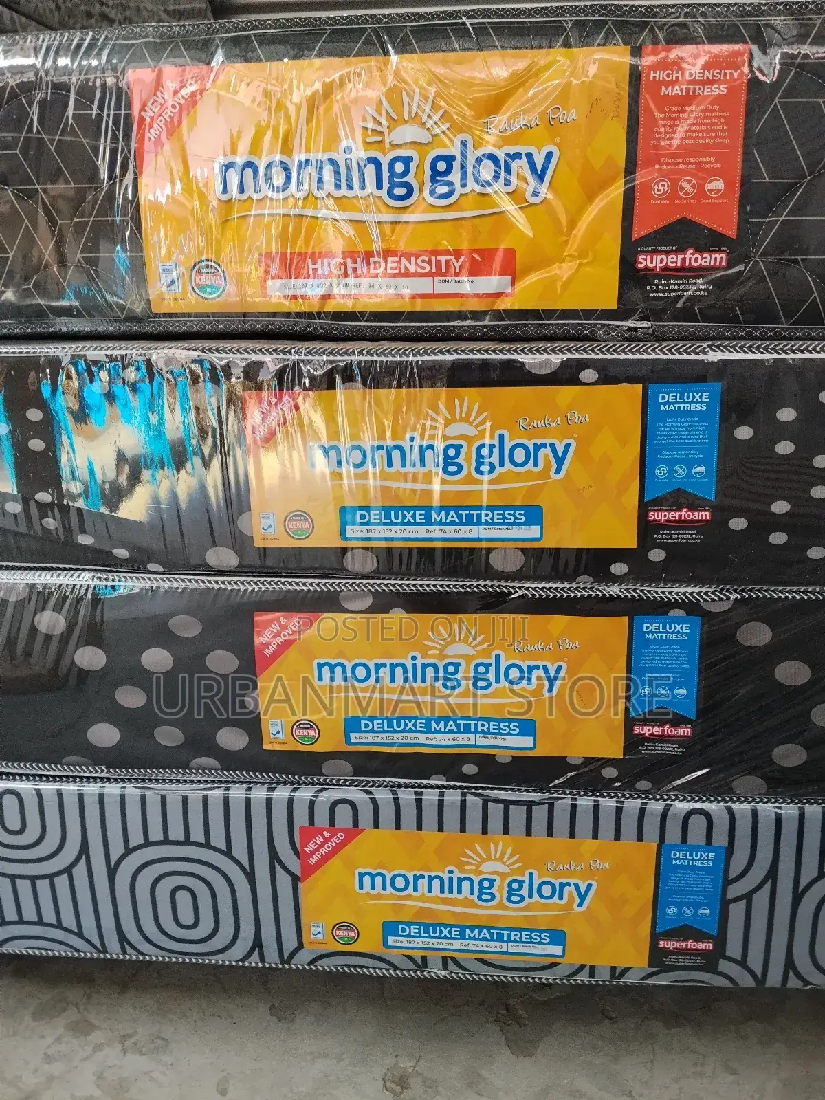 Mattress - Morning Glory 6×6×12 Quilted, Foam Mattress