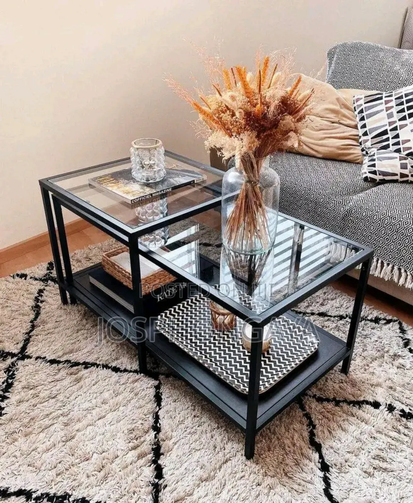 Glassed Top Coffee Table for Sale