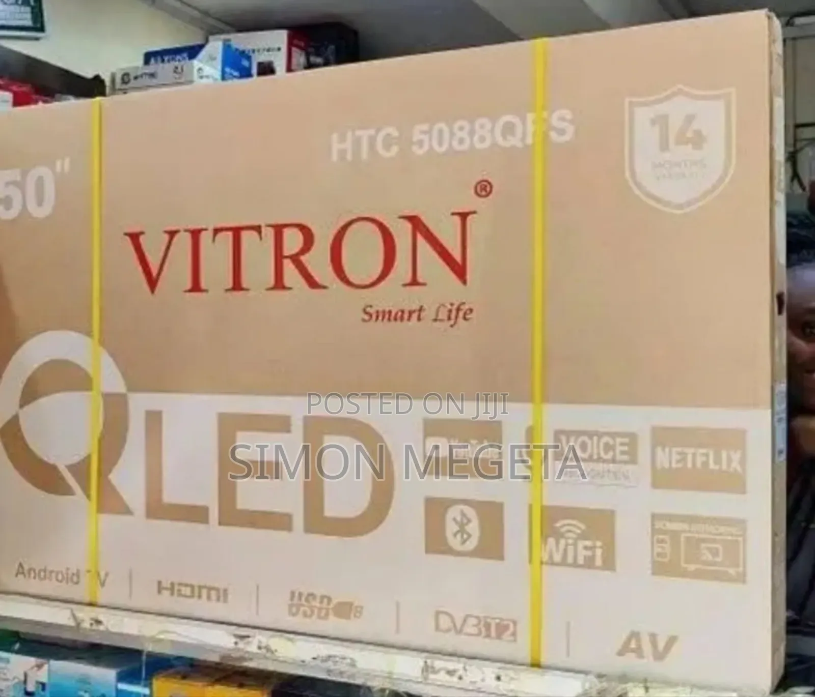 Vitron 50 Inch Qled Tv Frameless Smart Android Tv Htc43/Bt/Netflix