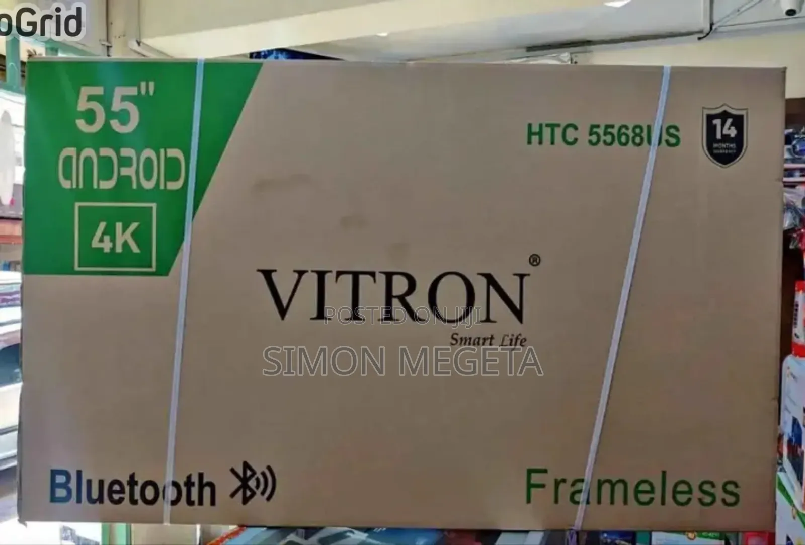 55 Inch Vitron Tv Frameless Smart Android Tv Htc5068v/Usb