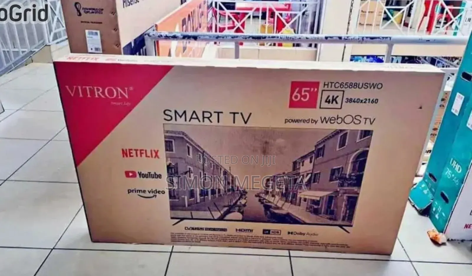 65 Inch Webos Vitron Tv Smart Android Tv Htc6568v/Usb/Youtube