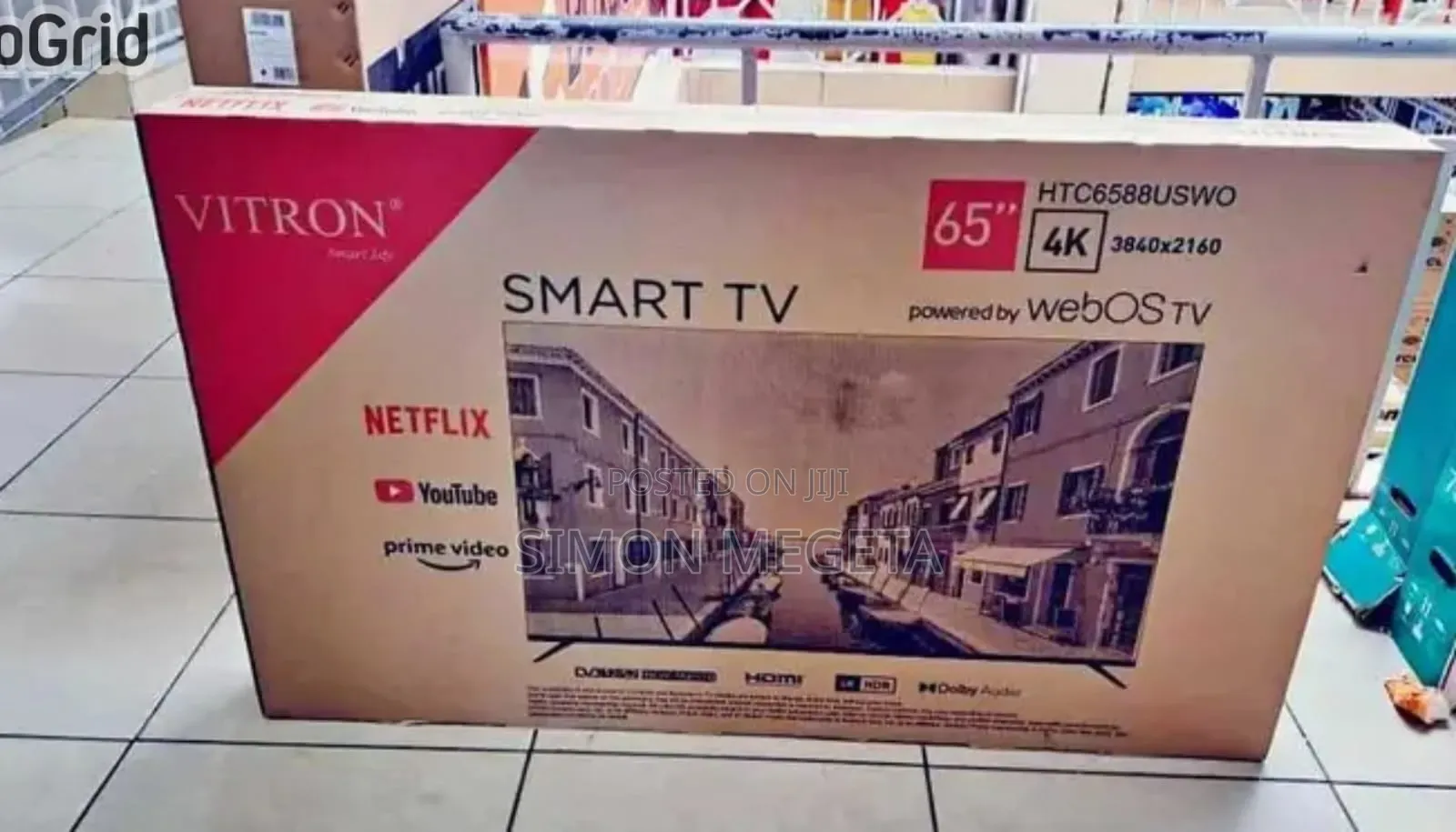 65 Inch Webos Vitron Tv Smart Android Tv Htc6568v/Usb/Youtube