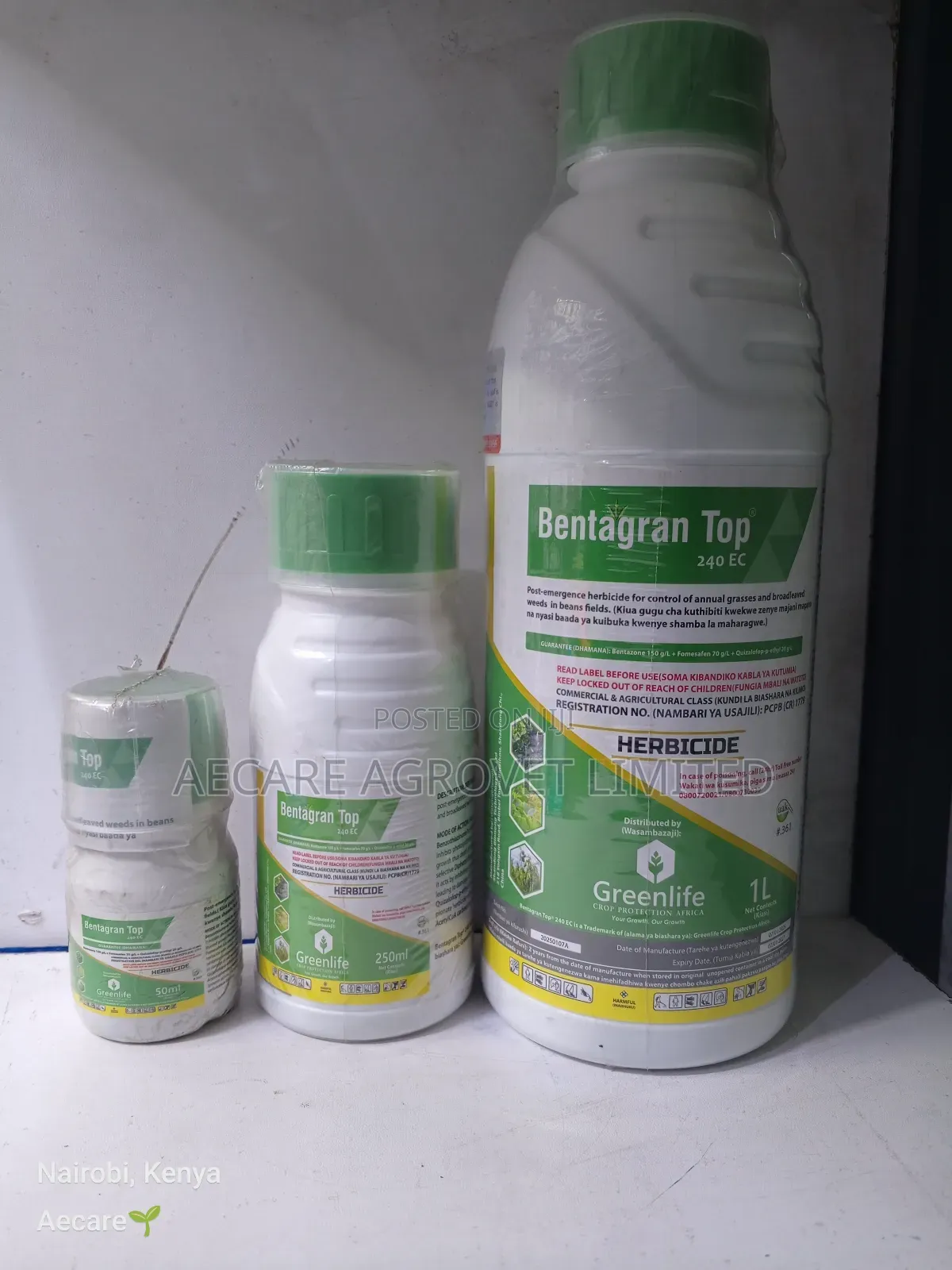 Bentagran Top240ec Herbicide 50ml, 250ml, 1litre