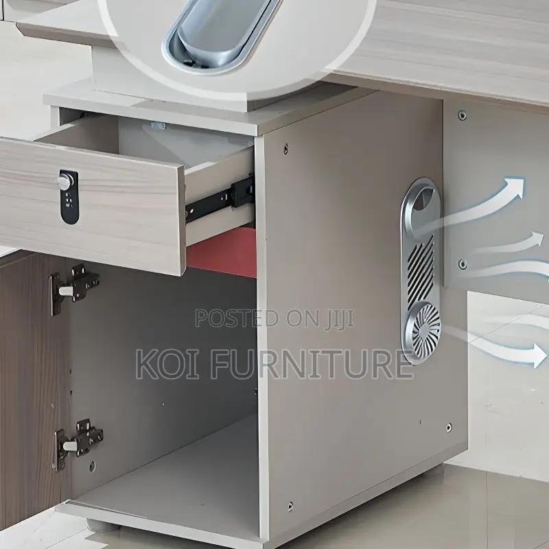 Office Desk; 1.2 Meter Secure Executive Desk With Drawers
