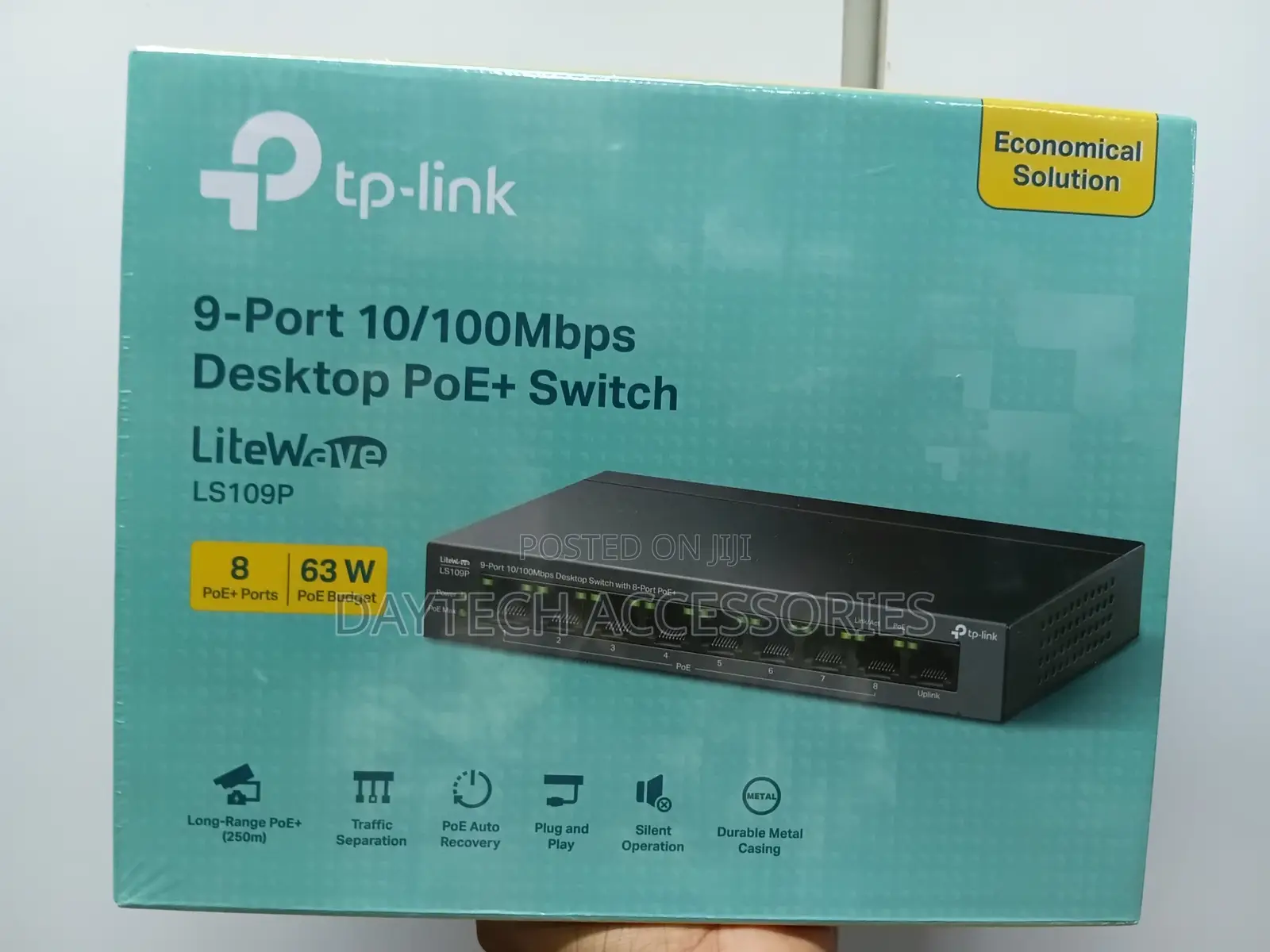 Tp-Link Ls109p 9-Port 10/100mbps Desktop Switch With 8-Port Poe+
