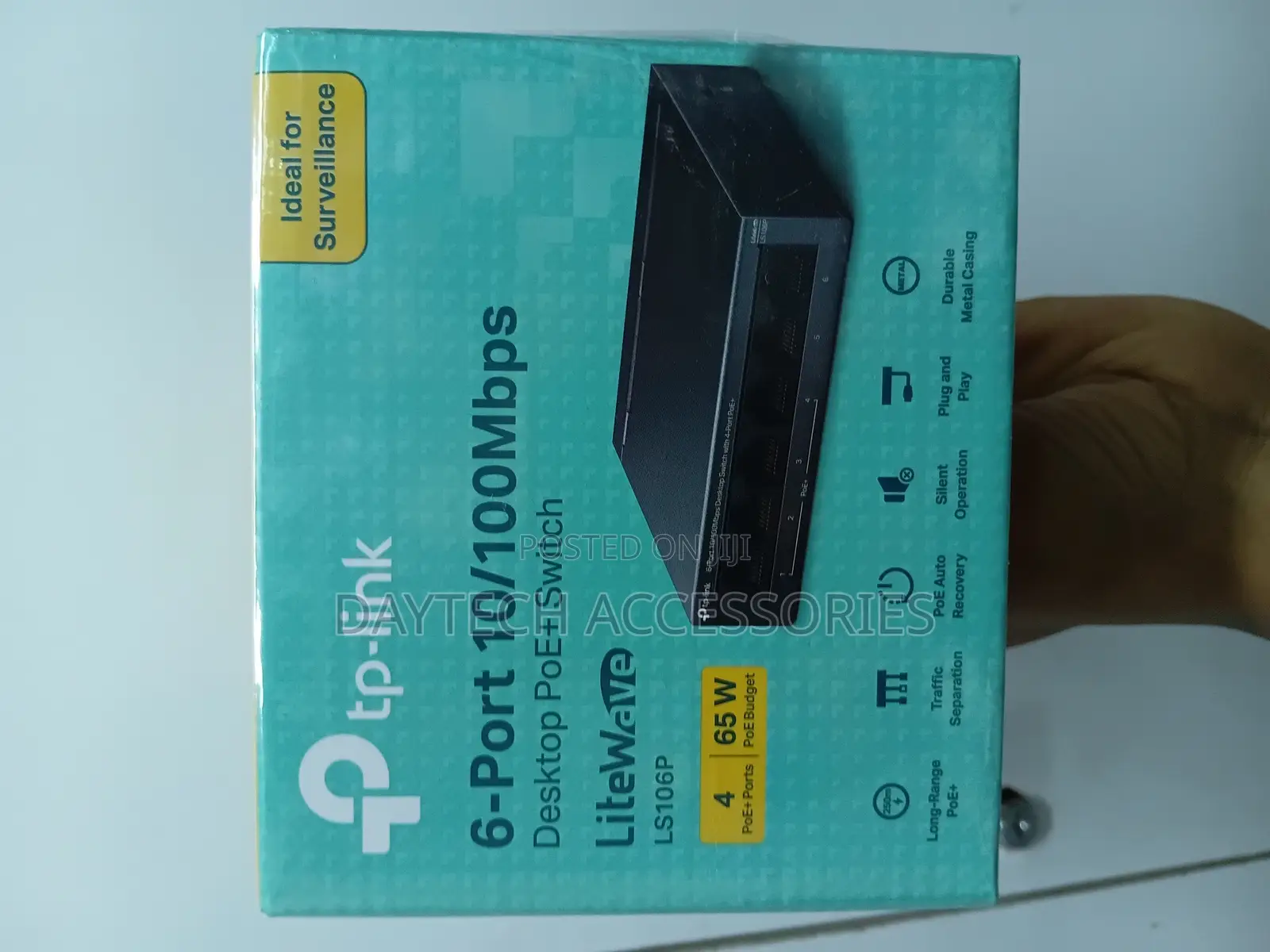 Tp-link Ls106p Litewave 6-port 10/100mbps Desktop Poe+ Switch.