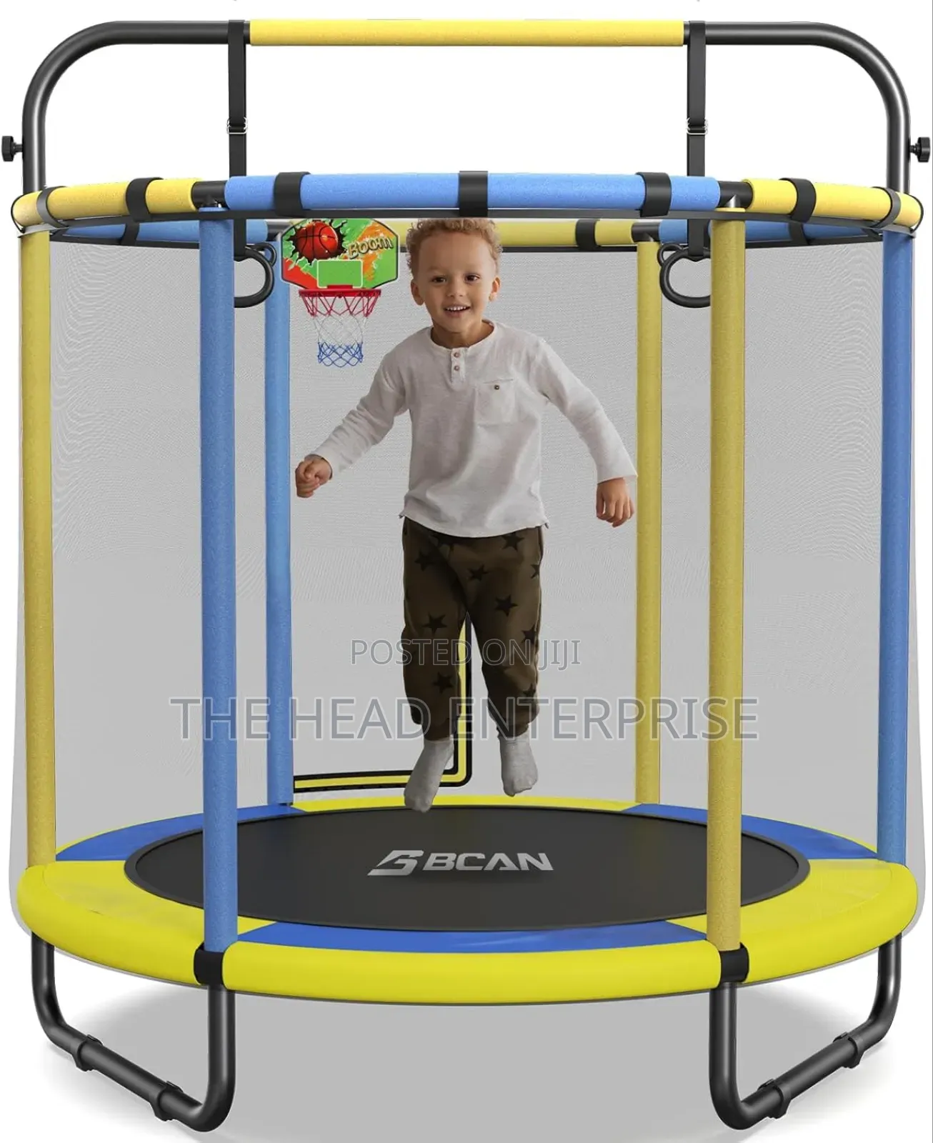 Kids Trampoline With a Holding Bar Above Brandnew