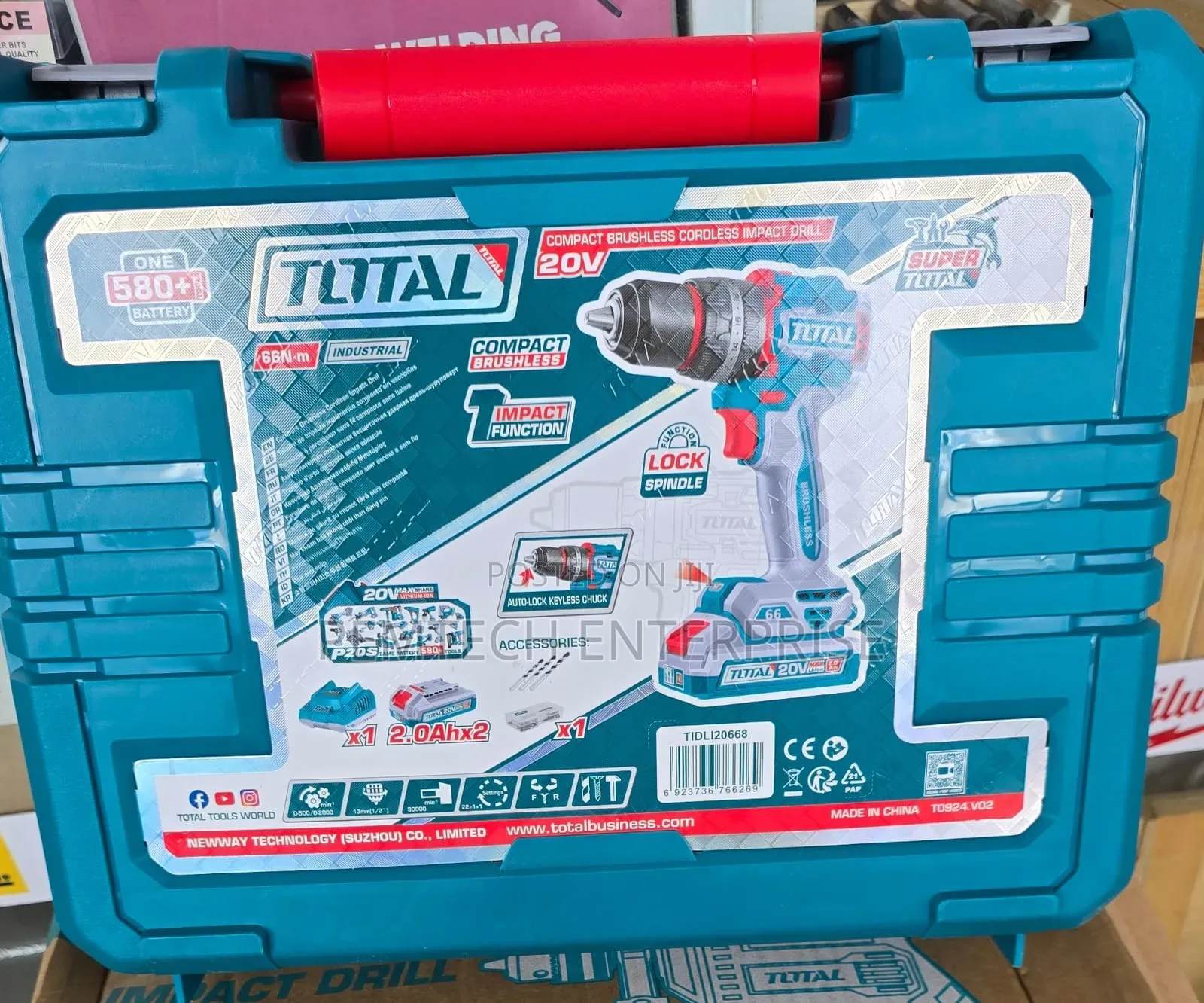 Total 20v Industrial Compact Brushless Cordless Impact Drill