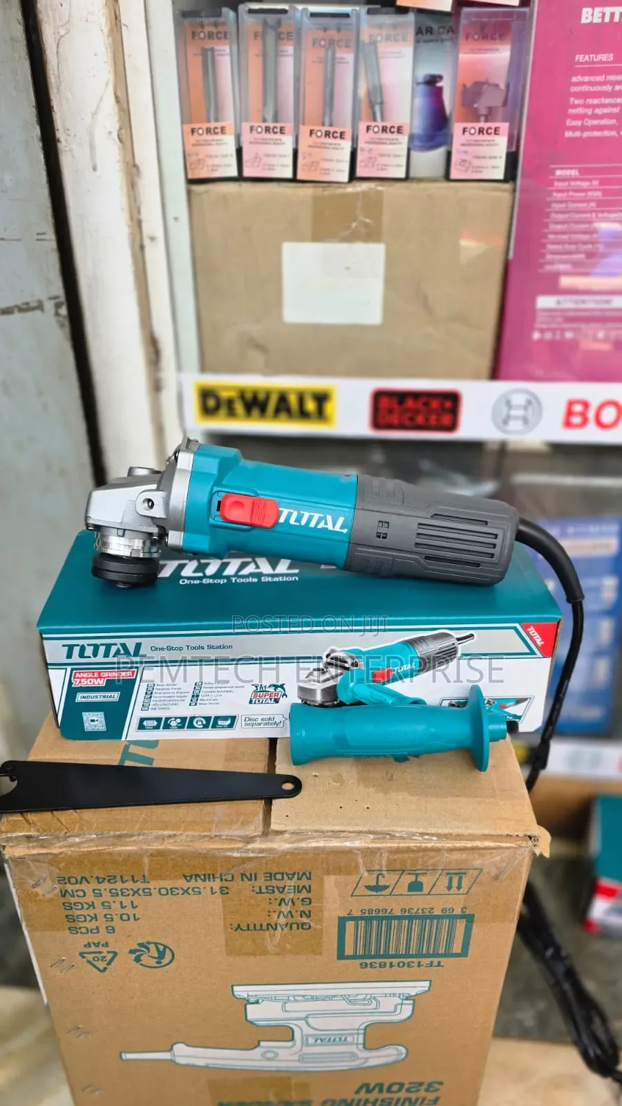 Total Tools 750w Industrial Angle Grinder,