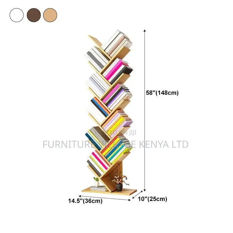 Office Bookcase; Wooden Bookcase Open Bookshelf for Living Room