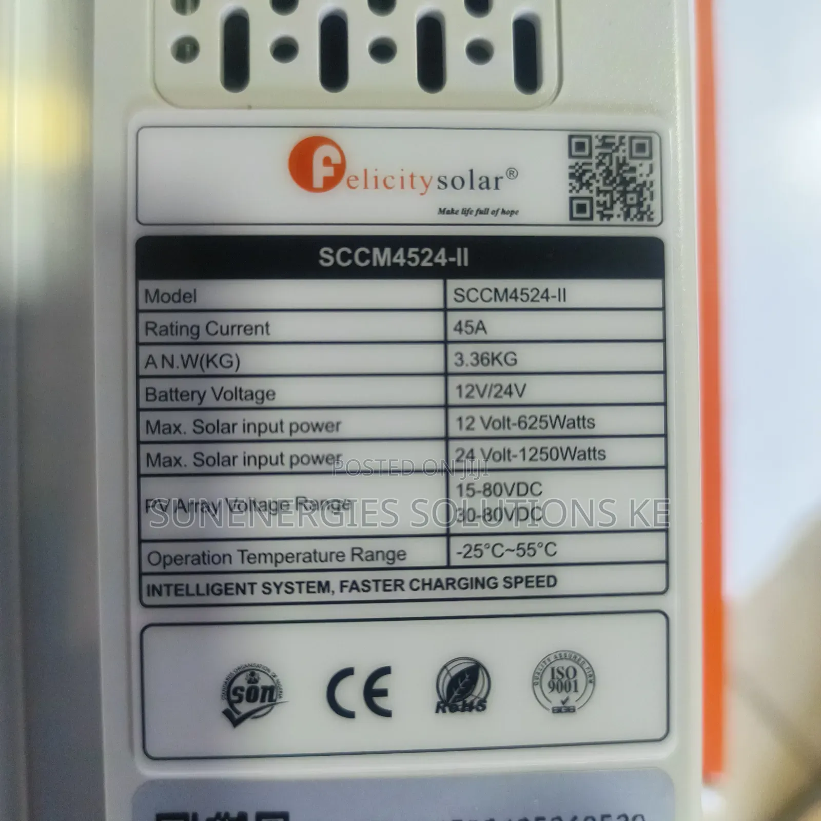 45a 12v/24v Felecity MPPT Charge Controller