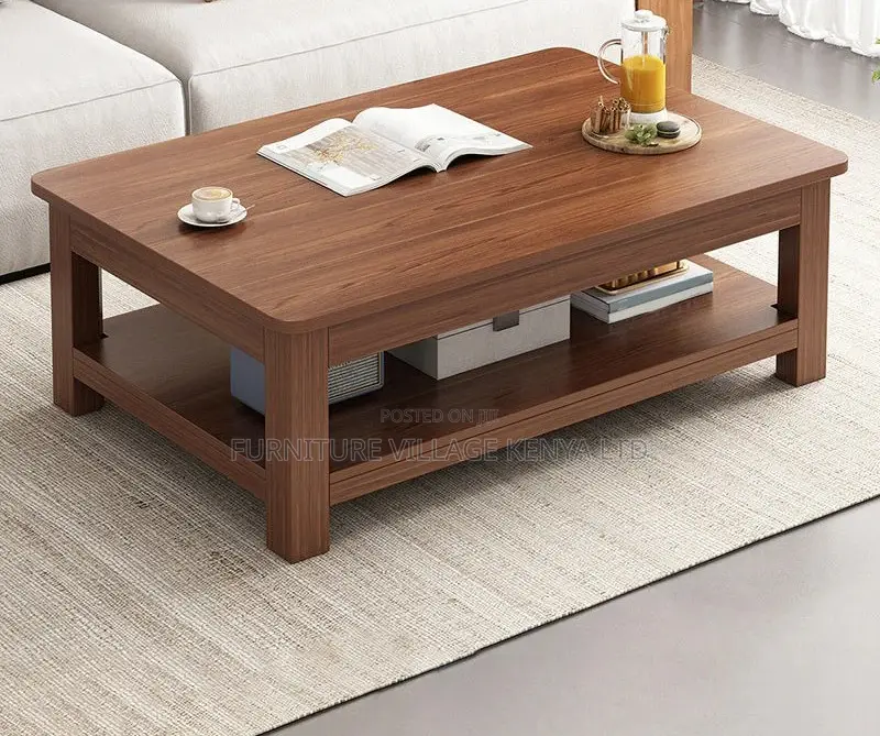 Coffee Table; Square Wooden Offic Coffee Table