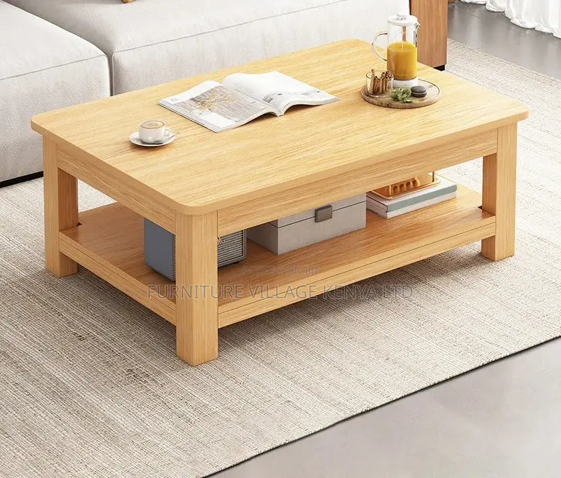Coffee Table; Square Wooden Offic Coffee Table