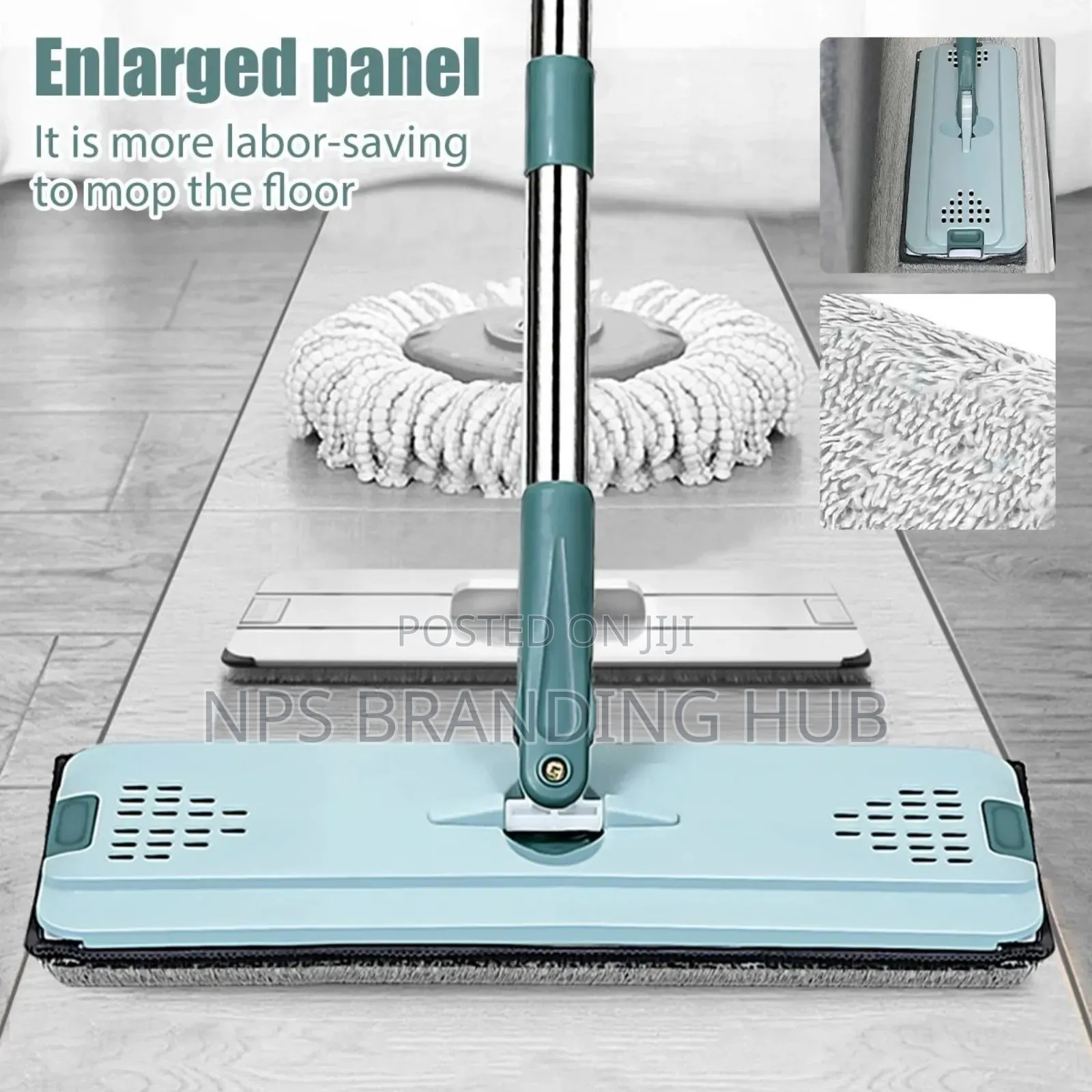 Flat Hands Free Vertex Mop With 2 Mop Pads Cs