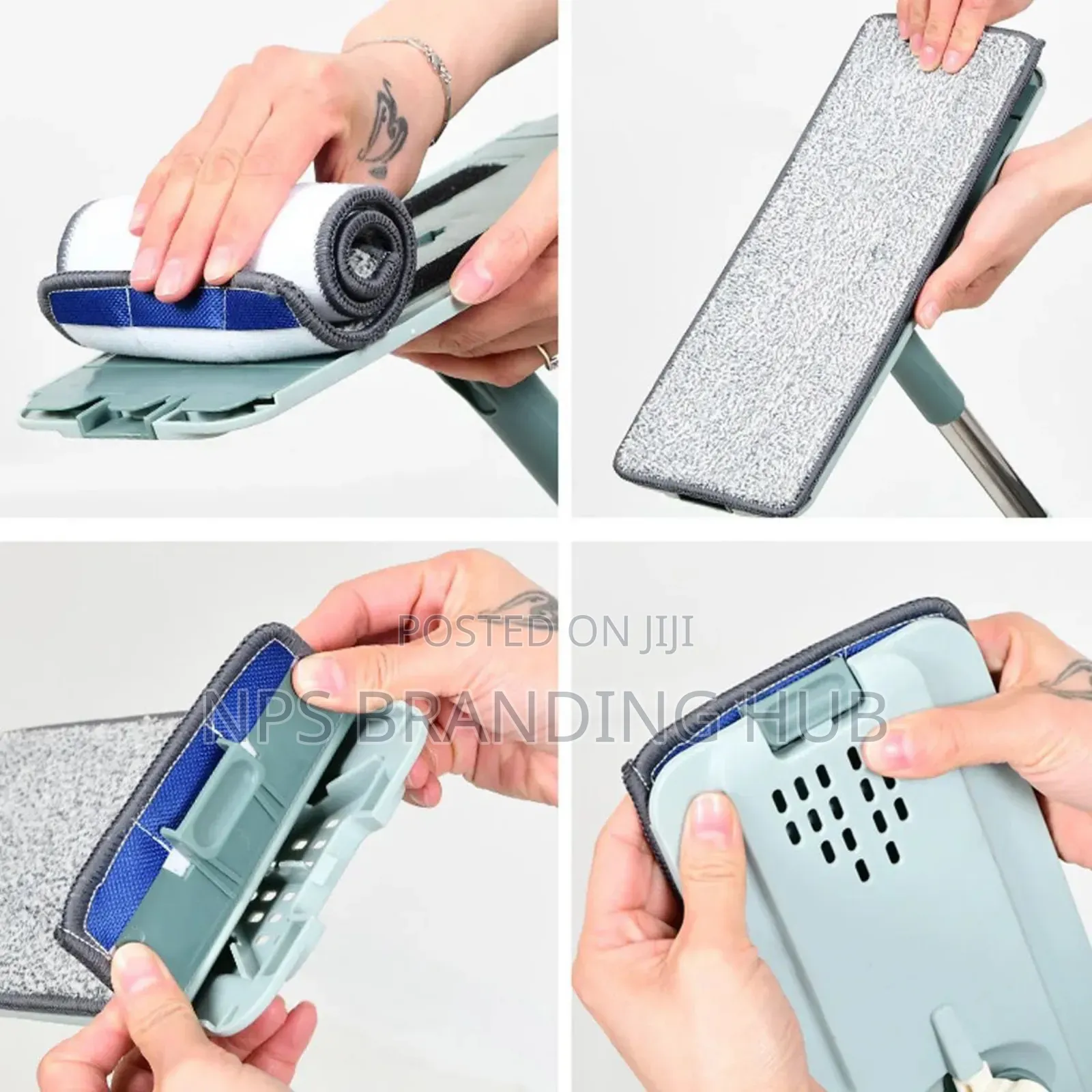Flat Hands Free Vertex Mop With 2 Mop Pads Cs