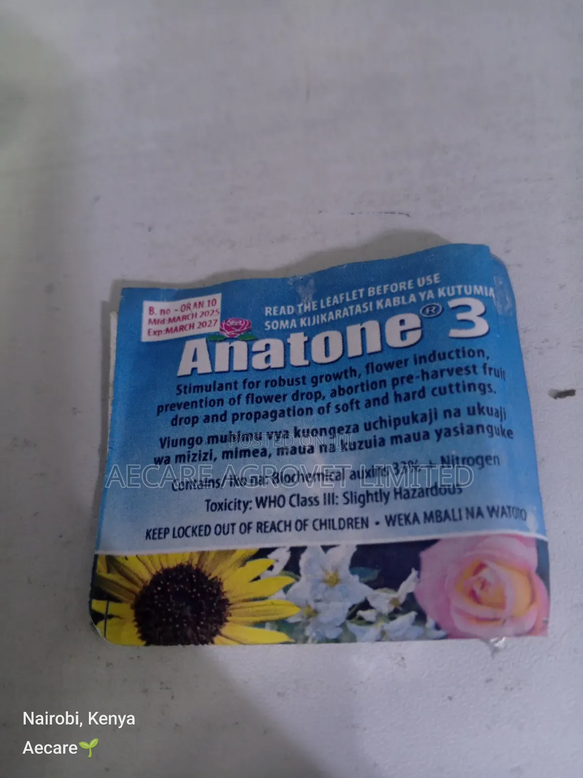 Anatone 3 Fertilizer Stimulant 3 Grams