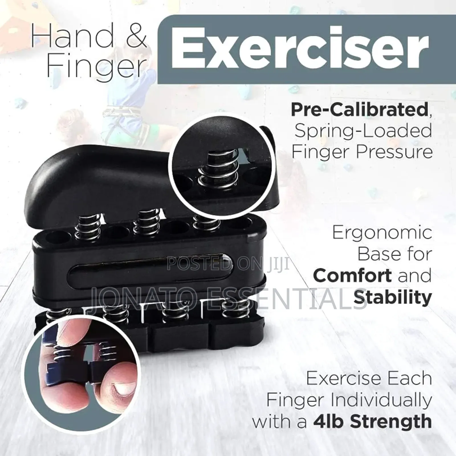Hand Grip and Finger Exerciser - 4lb Resistance Grip Strengthener