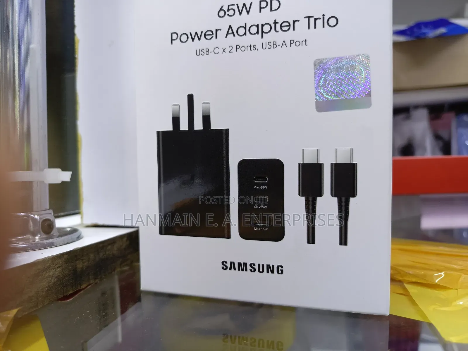 65watts Samsung Trio Fast Original Charger With 2metre Cable