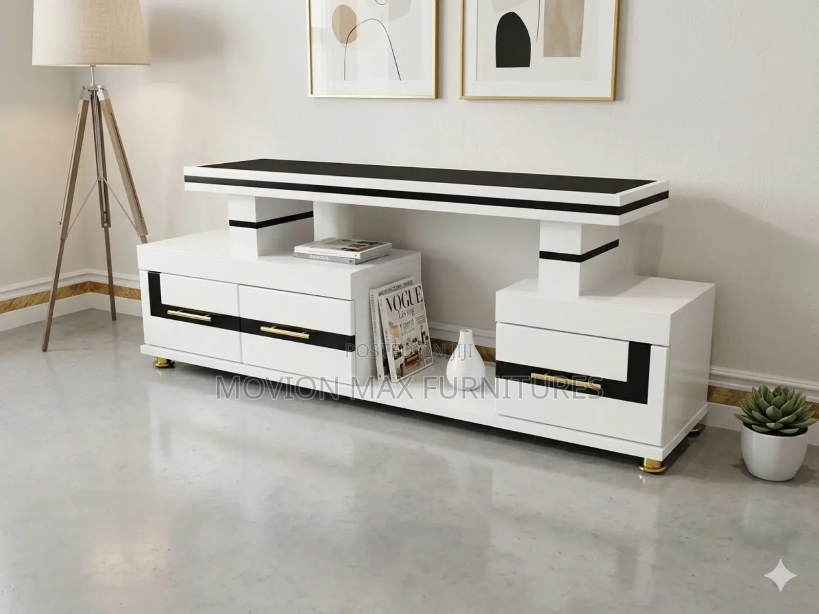 White New Design Office Tv Stand