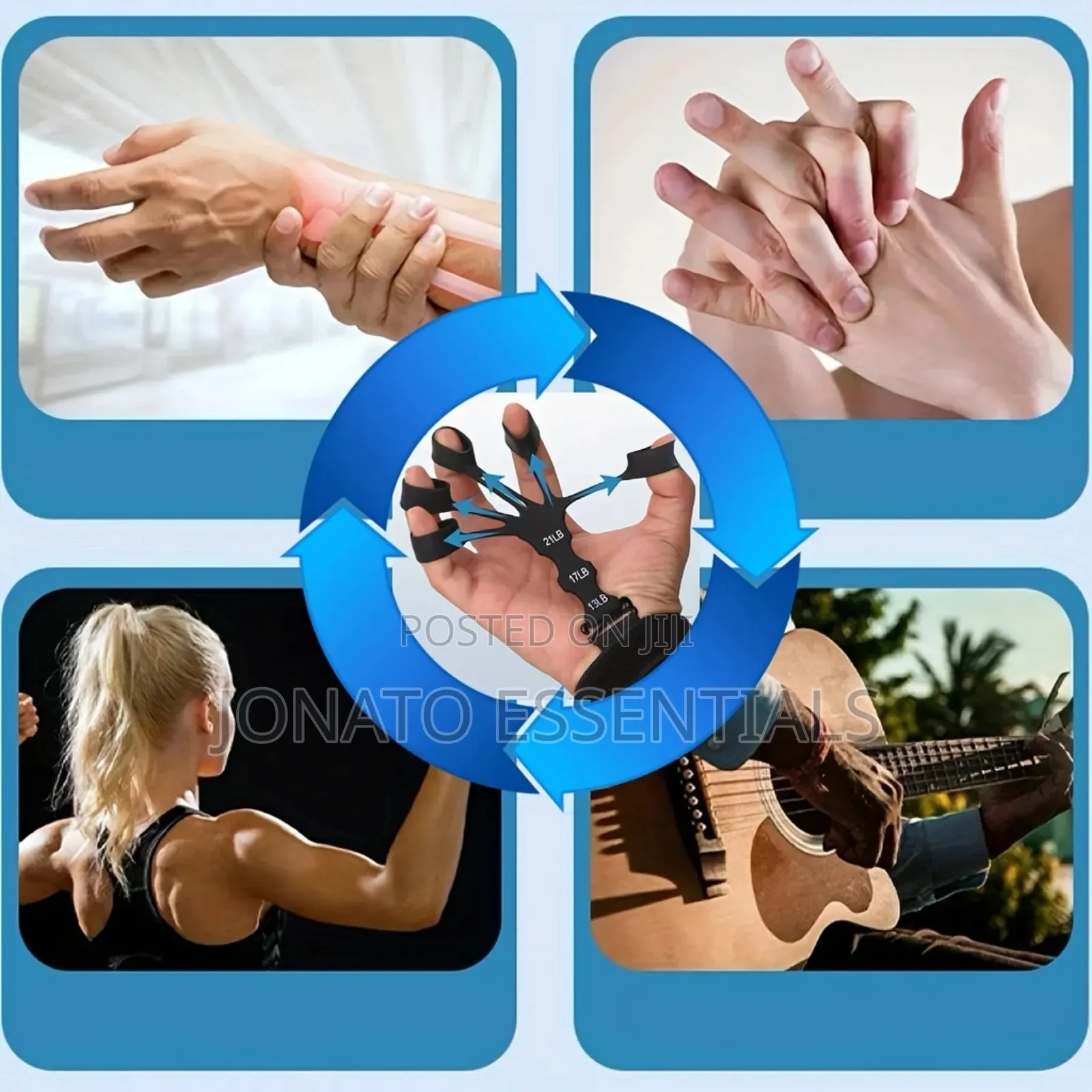 Adjustable Finger Gripper Forearm Exerciser Strength Trainer