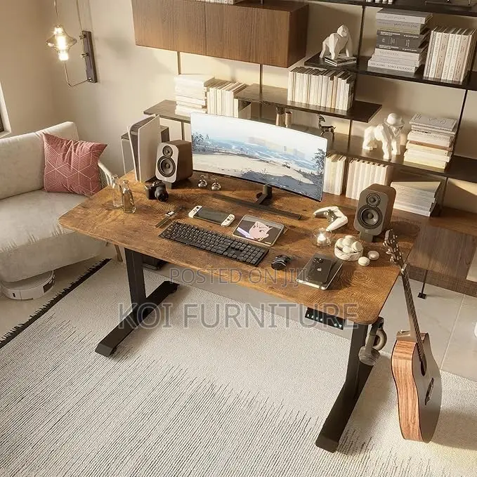 Office Tables; 1.4m Home Office Adjustable Desk With Ultimate Stable