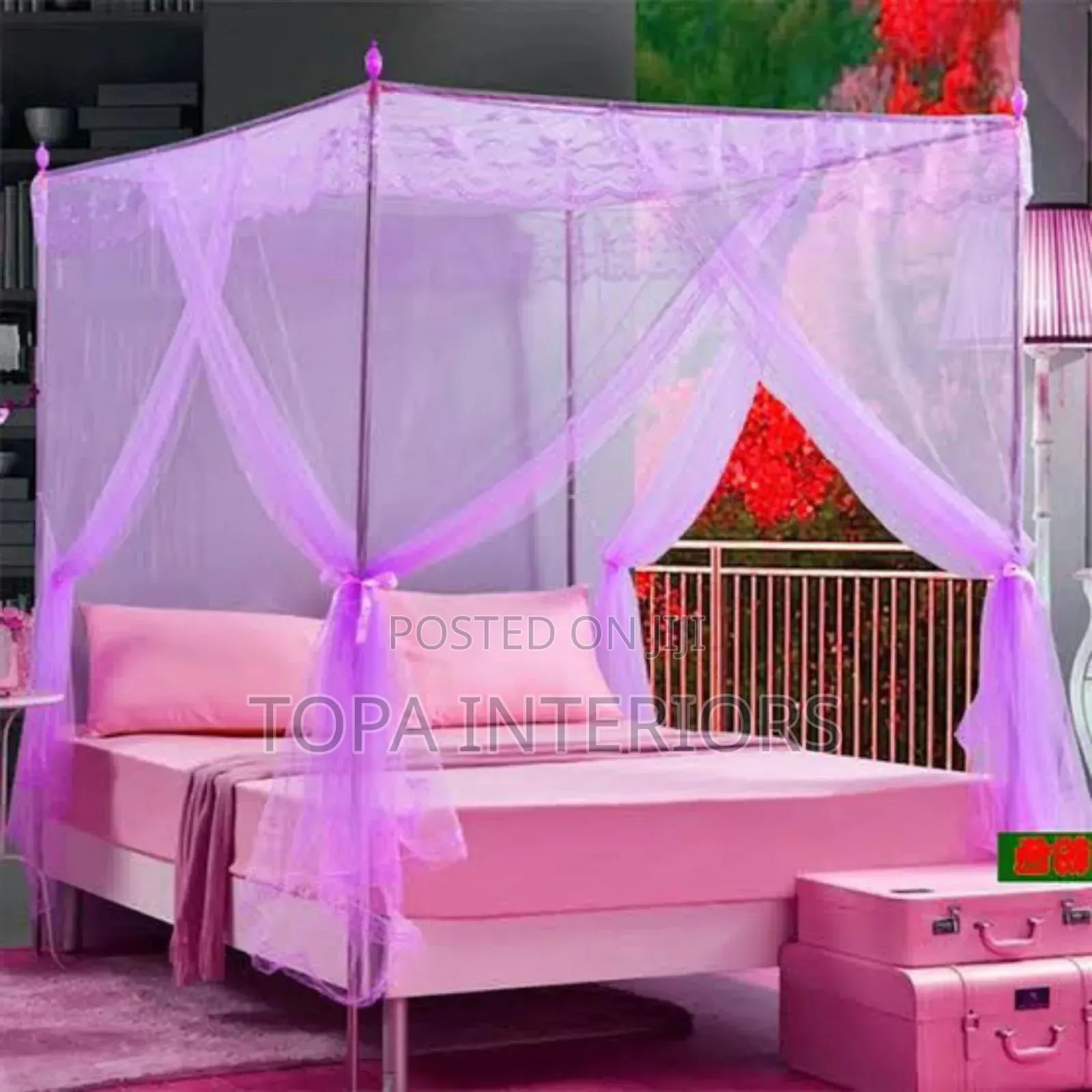 Complete Set Mosquito Net Curtains With Four Stands